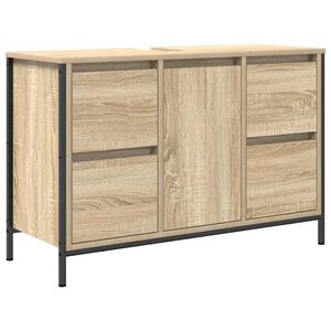 vidaXL Basin Cabinet with Drawers Sonoma Oak 90x34.5x60 cm