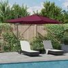 vidaXL Cantilever Roma Parasol Manual Red and Black 352 x 251 x 265 cm