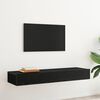 vidaXL TV Cabinets with LED Lights 2 pcs Black Oak 60x35x15.5 cm