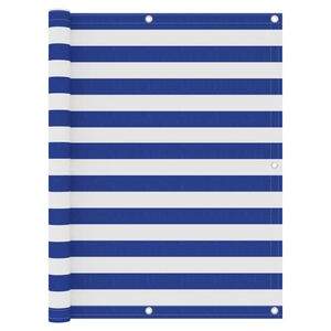 vidaXL Balcony Screen White and Blue 120x500 cm Oxford Fabric