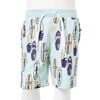 Kids' Shorts with Drawstring Soft Blue Melange 116