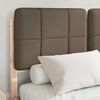 vidaXL Bed Frame with Upholstered Headboard Taupe 120 x 190 cm
