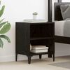 vidaXL Bedside Cabinet Black Oak 40 x 30 x 50 cm Engineered Wood