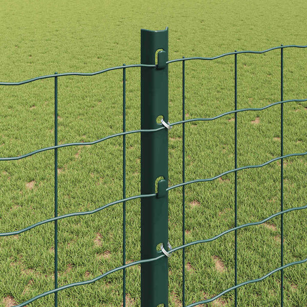 vidaXL Fence Post 5 pcs Green 120 cm Steel