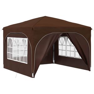 vidaXL Pop-up Party Tent 290 x 290 x 245 cm Brown