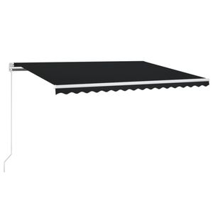 vidaXL Manual Retractable Awning 450x350 cm Anthracite (313196+313182)