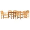 vidaXL 7 Piece Garden Dining Set Solid Wood Teak