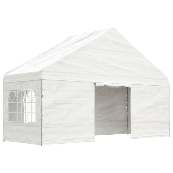 vidaXL Gazebo with Roof White 6.69x5.88x3.75 m Polyethylene