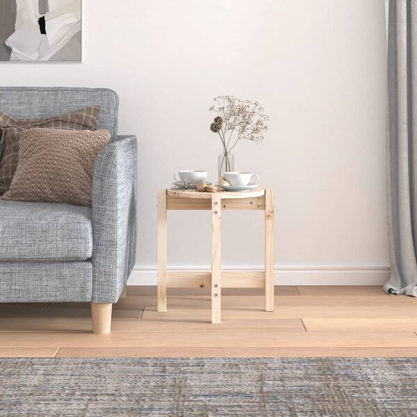 vidaXL Coffee Table &Oslash; 42.5x45 cm Solid Wood Pine
