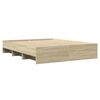 vidaXL Bed Frame without Mattress Sonoma Oak 150x200 cm King Size Engineered Wood