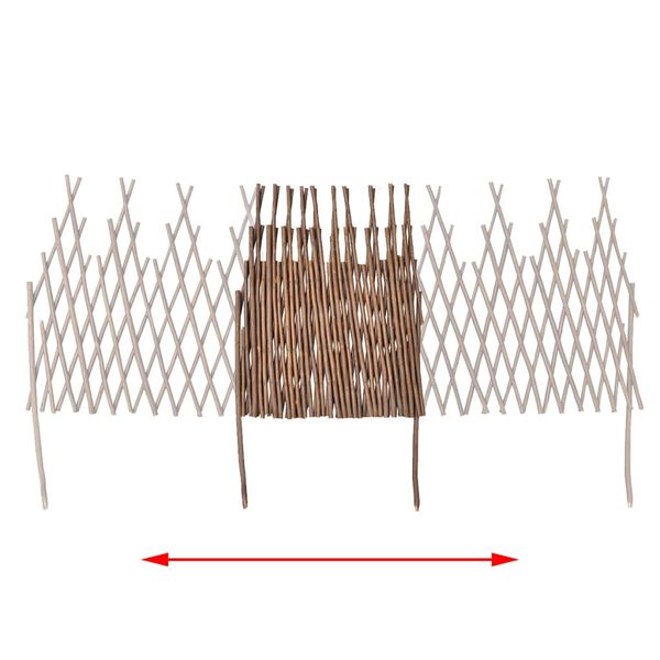 vidaXL Willow Trellis Fence 5 pcs 170x37 cm
