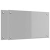 vidaXL Kitchen Backsplash 2 pcs Light Grey 70 x 40 cm Tempered Glass