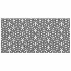 vidaXL Outdoor Rug Geometric ARAKIL Grey and White 500 x 250 cm
