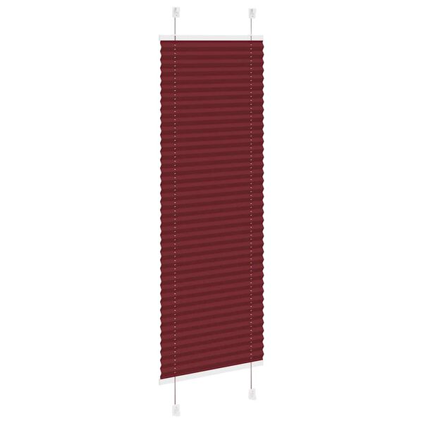 vidaXL Pleated Blind Bordeaux Red 45x100 cm Fabric Width 44.4 cm Polyester