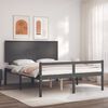 vidaXL Senior Bed without Mattress Grey 160x200 cm Solid Wood