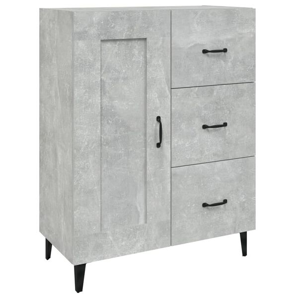 vidaXL Sideboard Concrete Grey 69.5x34x90 cm Engineered Wood