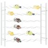 vidaXL Wine Rack for 36 Bottles White Metal