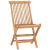 vidaXL 3 Piece Folding Outdoor Dining Set Solid Teak Wood