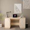 vidaXL Desk 140x50x75 cm Solid Wood Pine