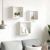 vidaXL Wall Cube Shelves 3 pcs White MDF