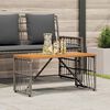 vidaXL Outdoor Table Grey 80 x 40 x 40 cm Steel and Poly Rattan