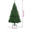 vidaXL Artificial Christmas Tree with 300 LEDs with Stand Green 180 cm