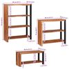 vidaXL Bookshelf 3 pcs Brown 80 x 30 x 110 cm Solid Acacia Wood