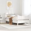 vidaXL Bed Frame with Headboard White 90x190 cm Single Solid Wood Pine