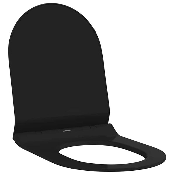 vidaXL Toilet Seat Adjustable Black 48.5 x 36 x 5 cm Polypropylene