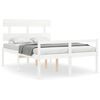 vidaXL Senior Bed without Mattress White 120x200 cm Solid Wood