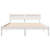 vidaXL Bed Frame with Headboard White 150 x 200 cm Solid Pine Wood