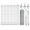 vidaXL Fence with Posts Silver 0.6 x 25 m PVC-coated steel