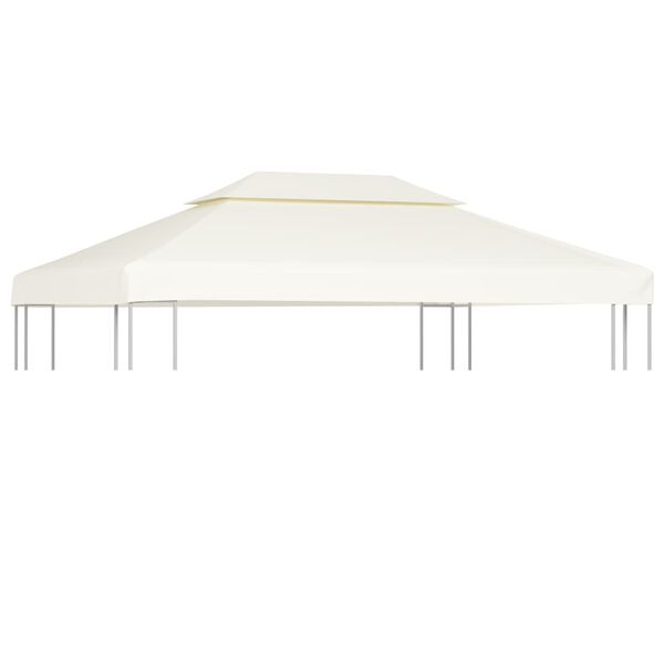 vidaXL Gazebo Cover Canopy Replacement 310 g / m&sup2; Cream White 3 x 4 m