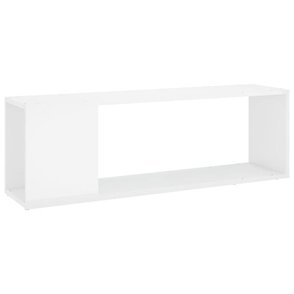 vidaXL TV Cabinet High Gloss White 100x24x32 cm Engineered Wood