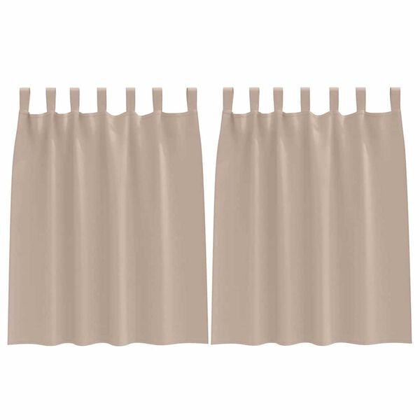 vidaXL Blackout Curtains with Rings 2 pcs Taupe 140 x 140 cm Polyester