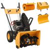 vidaXL Petrol-powered 4-in-1 Snow Thrower and Sweeper Set 6.5HP