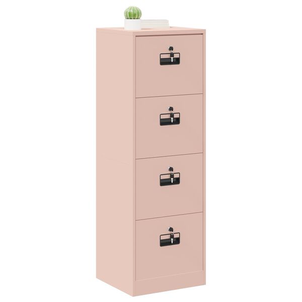vidaXL File Cabinet Pink 45.5 x 42 x 139 cm Cold-Rolled Steel