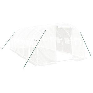 vidaXL Greenhouse with Steel Frame White 18 m&sup2; 6x3x2 m