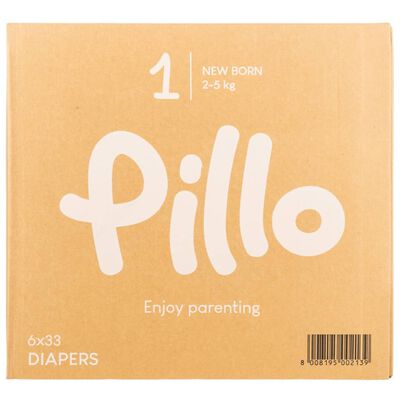 Pillo Baby Nappies 198 pcs Size 1 (2-5 kg)
