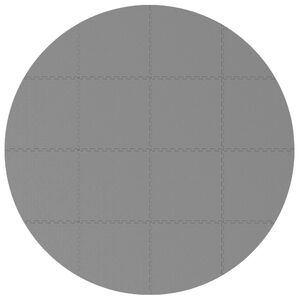 vidaXL Pool Ground Mat 16 pcs &Oslash; 235 cm Round EVA Foam Grey