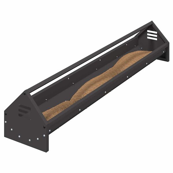 vidaXL Chicken Feeding Trough Black 108 x 20.5 x 20 cm