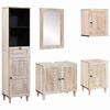 vidaXL Bathroom Furniture Set with Drawer 5 pcs White Engineered Wood