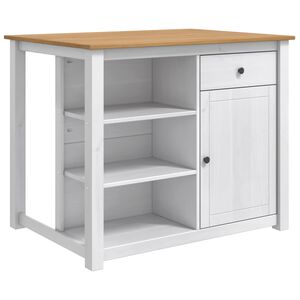 vidaXL Kitchen Island Set 2 pcs PANAMA White and Honey Wax Solid-Pine