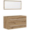 vidaXL 2 Piece Bathroom Furniture Set Artisan Oak Engineered Wood