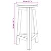 vidaXL Stool Natural 28 x 28 x 50 cm Mahogany Wood