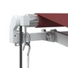 vidaXL Automatic Retractable Awning with LED Burgundy 400x350 cm