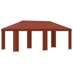 vidaXL Garden Gazebo 6 x 3 m Terracotta Polyester and Steel 190 gsm
