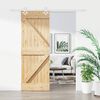 vidaXL Sliding Door with Hardware Set 80x210 cm Solid Wood Pine