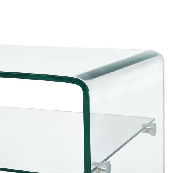 vidaXL Coffee Table Clear 98x45x31 cm Tempered Glass