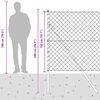vidaXL Fence Post Grey 10 x 1.5 m (60 x 60 mm mesh) Steel and PVC